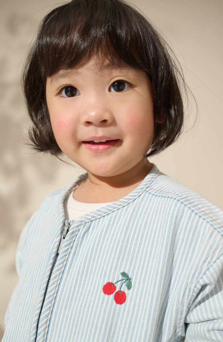 NEXT Kids' Ticking Stripe Jacket, Alternate, color, Blue