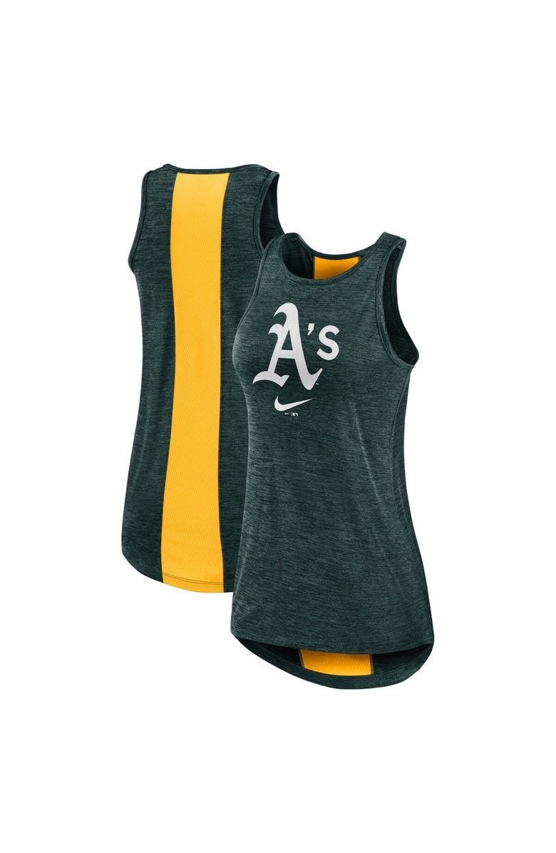 Nike Women's Nike Green Oakland Athletics Right Mix High Neck Tank Top, Main, color, 