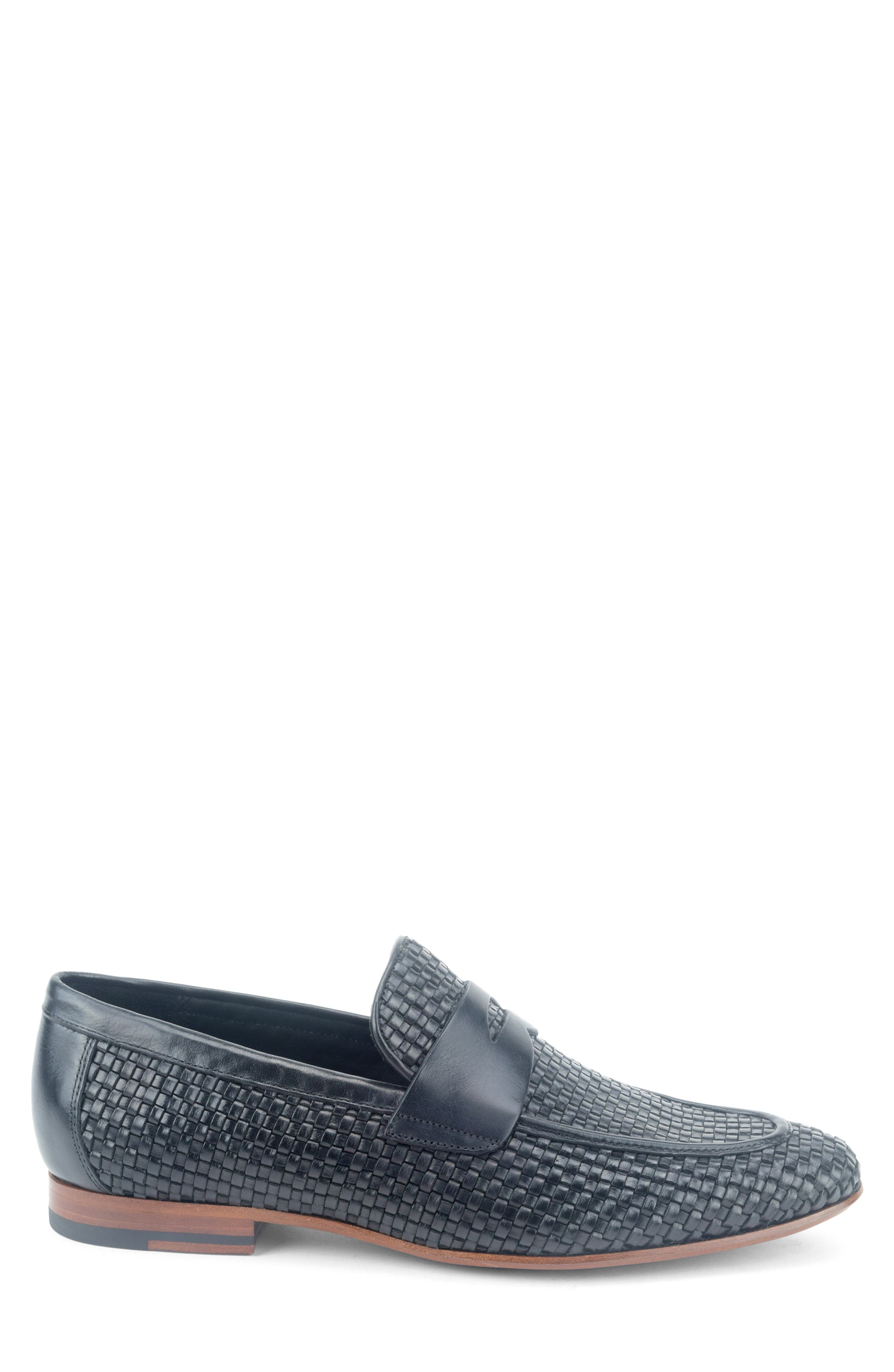 Warfield 
Grand Auclair Woven Penny Loafer, Alternate, color, Black