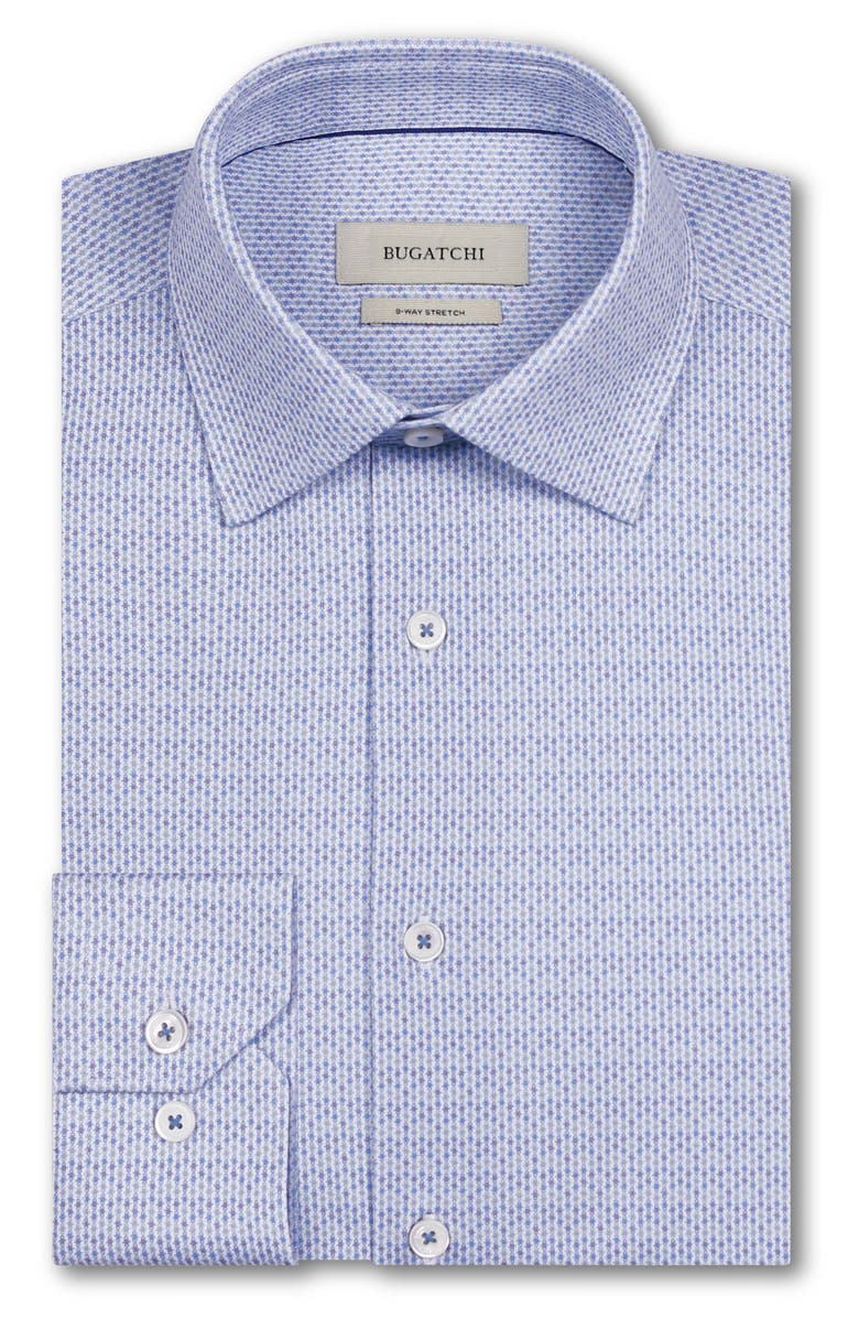 Bugatchi James OoohCotton<sup>®</sup> Geo Stripe Button-Up Shirt, Alternate, color, Ether
