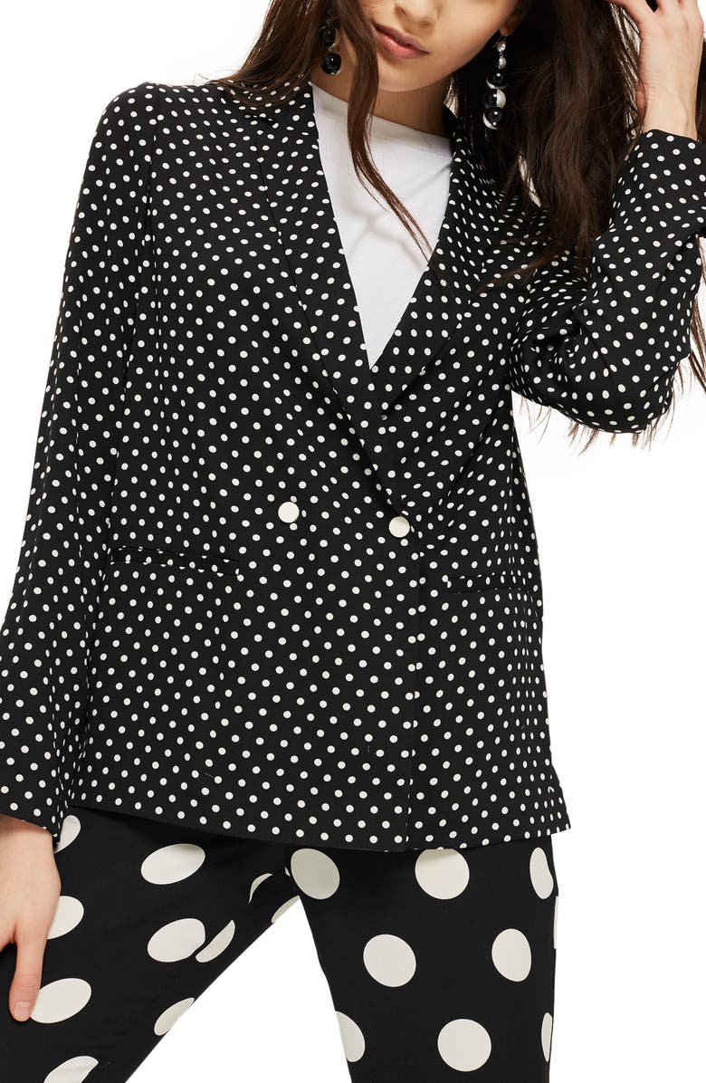 Topshop Ava Double Breasted Jacket, Main, color,