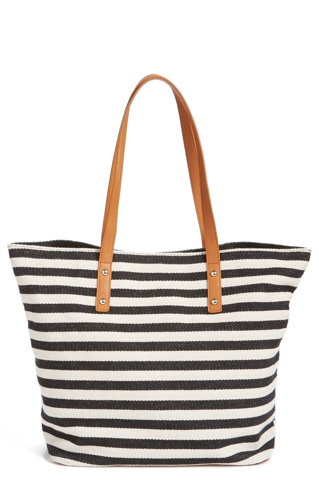 BP. Stripe Canvas Tote, Main, color, 