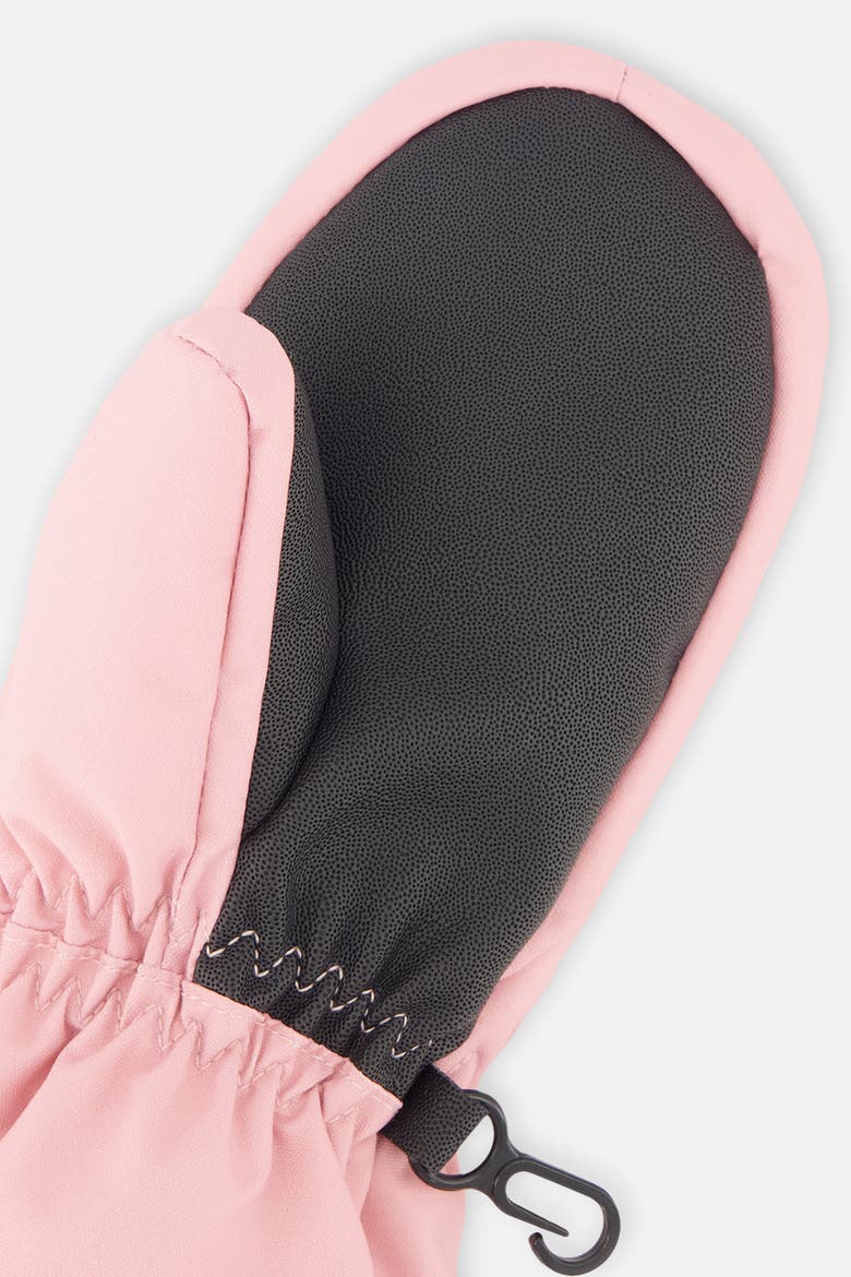 Girl Play Waterproof Rubberized Palm Winter Mittens, Alternate, color, Dusty Pink