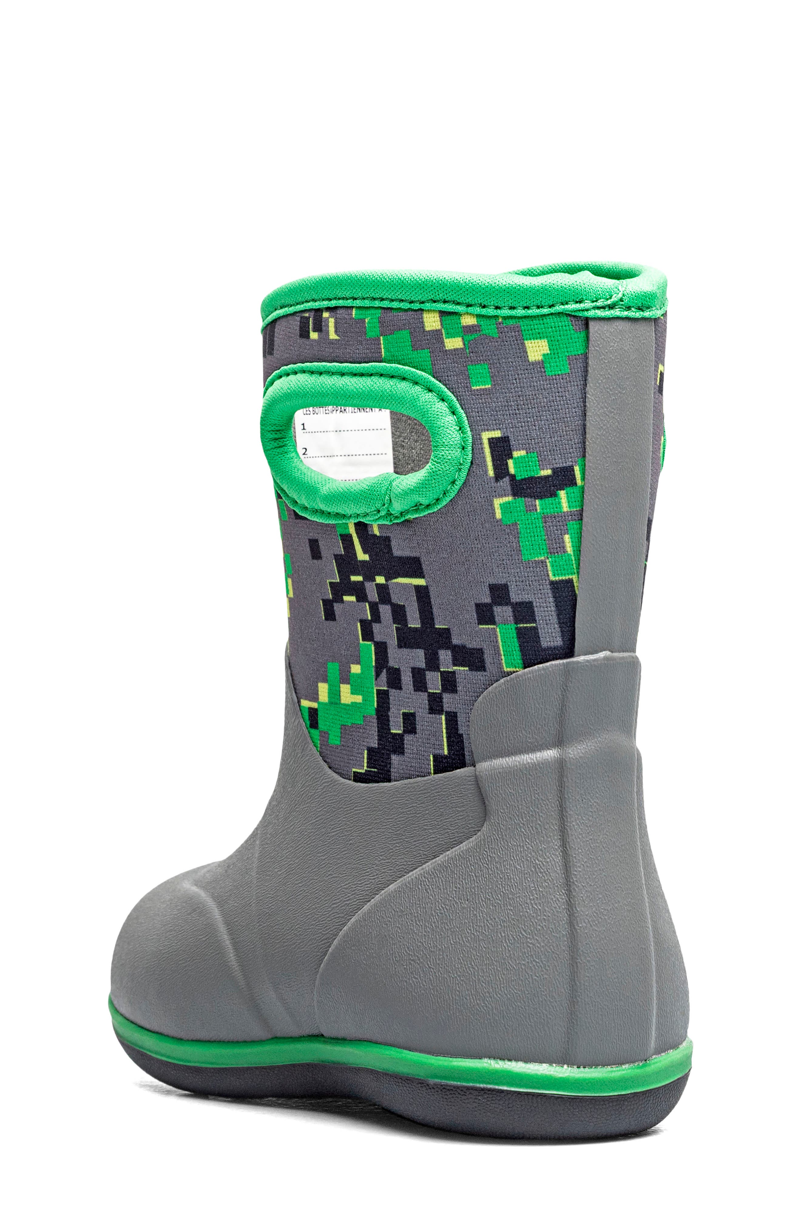 Kids' Classic Solid Waterproof Rain Boot, Alternate, color, GRAY MULTI