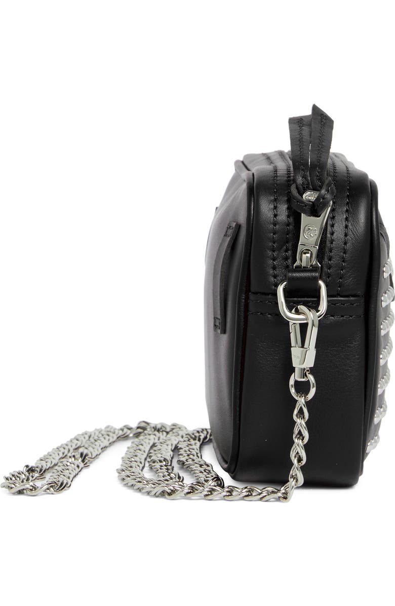 Longchamp Mademoiselle Studded Small Crossbody Bag, Alternate, color, Black