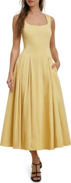 Favorite Daughter The Muse Floral Stretch Cotton Midi Dress