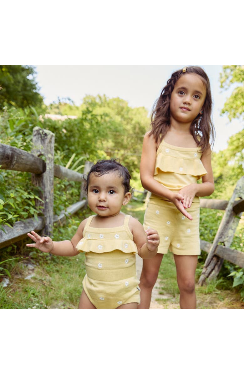 Modern Moments<sup>™</sup> by Gerber Jersey Sunsuits, Alternate, color, Yellow