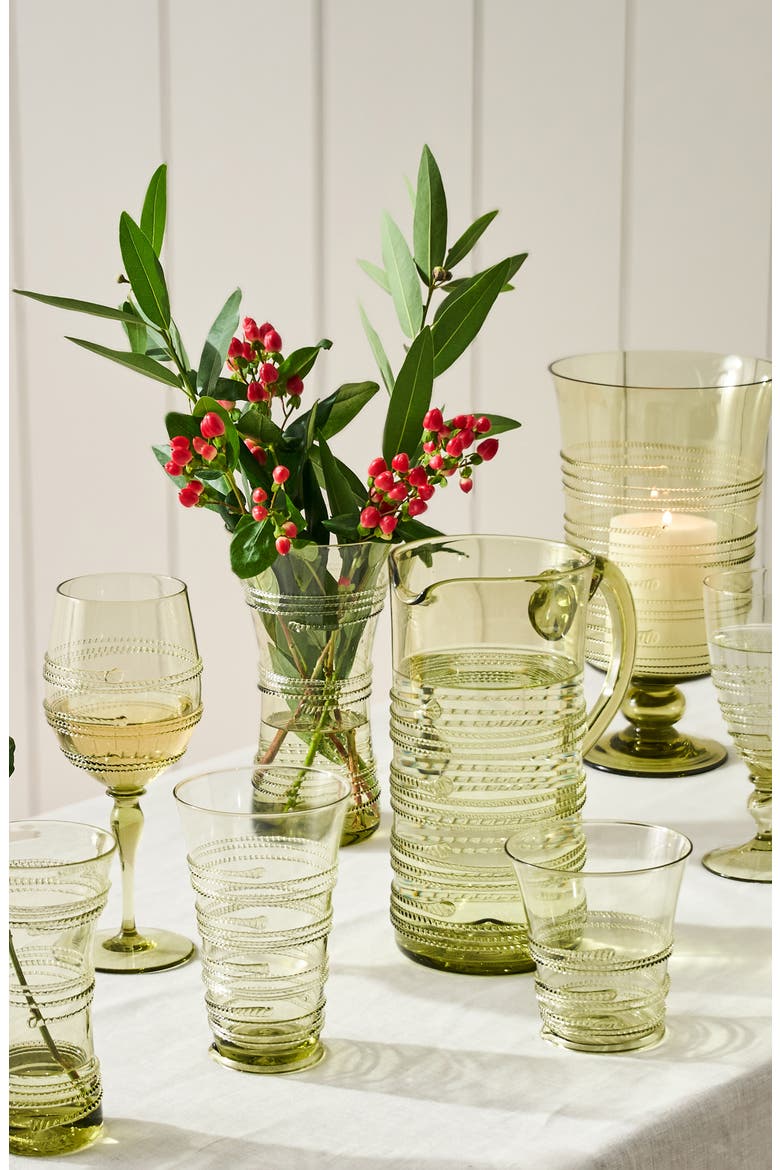 Ella Glass Pitcher, Alternate, color, GREEN