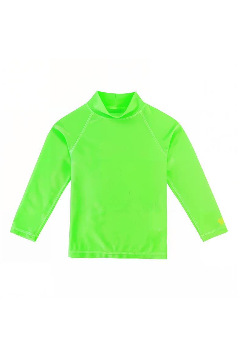 Long Sleeve Sun & Swim Shirt, Main, color, Neon Green