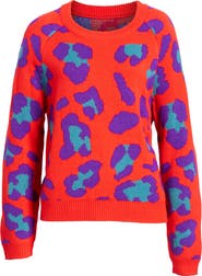 BLANKNYC Leopard Intarsia Sweater