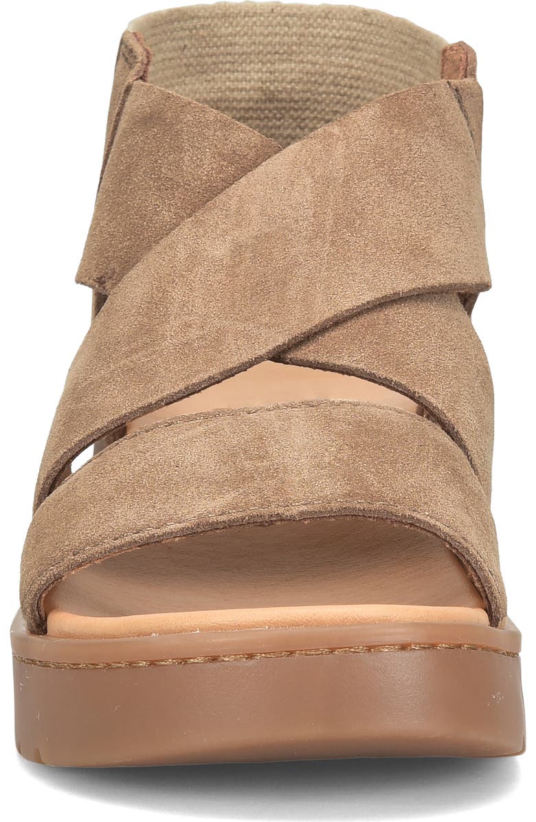 Børn Kirby Wedge Sandal, Alternate, color, Taupe Distressed