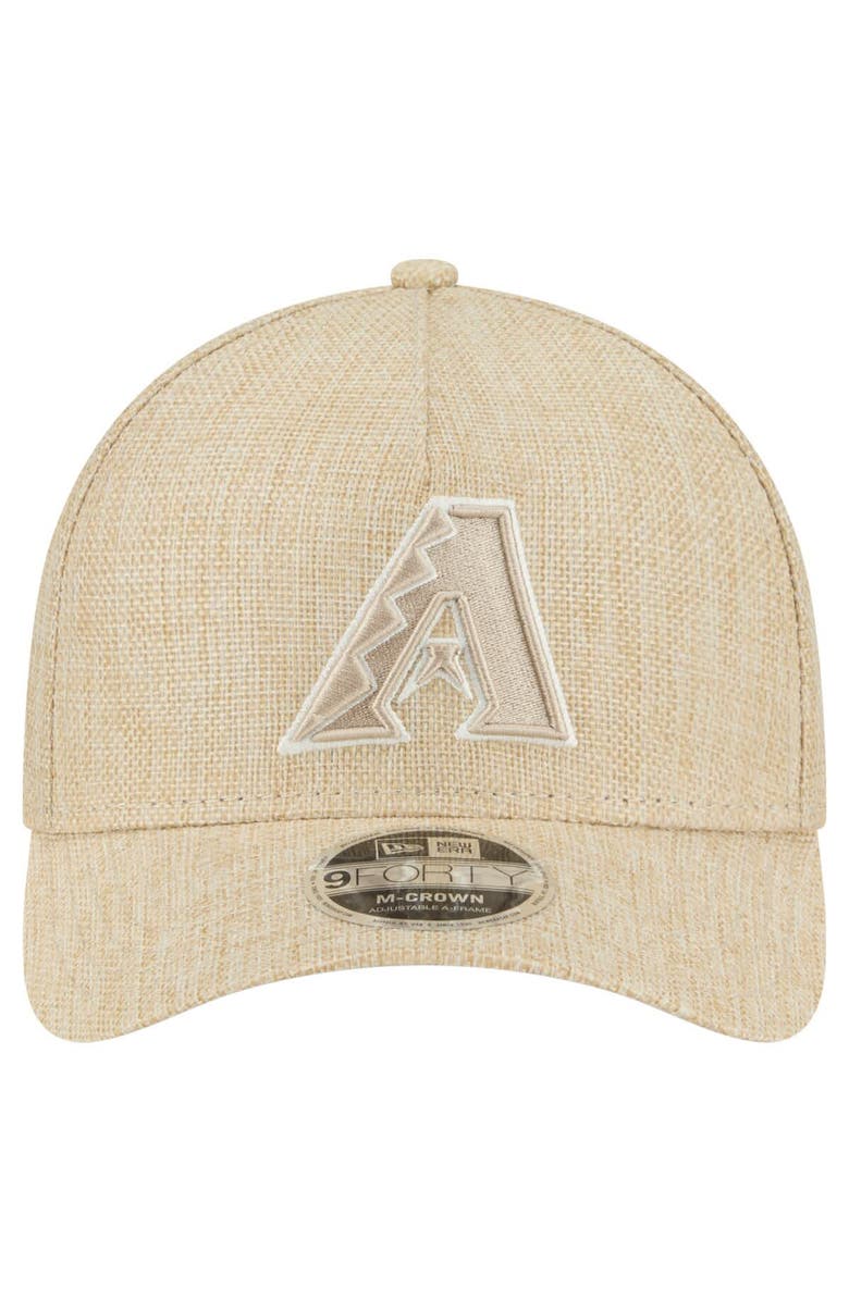 New Era Men's New Era Beige Arizona Diamondbacks Cotton Weave M-Crown A-Frame 9FORTY Adjustable Hat, Alternate, color, Beige