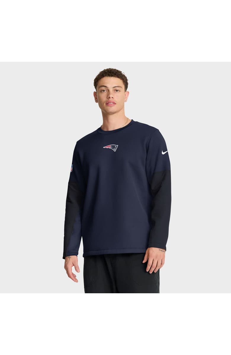 Nike Men's Nike Navy New England Patriots Sideline Scripted to Win Performance Long Sleeve T-Shirt, Main, color, Navy