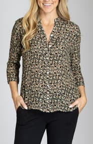 APNY Abstract Print Button-Up Shirt