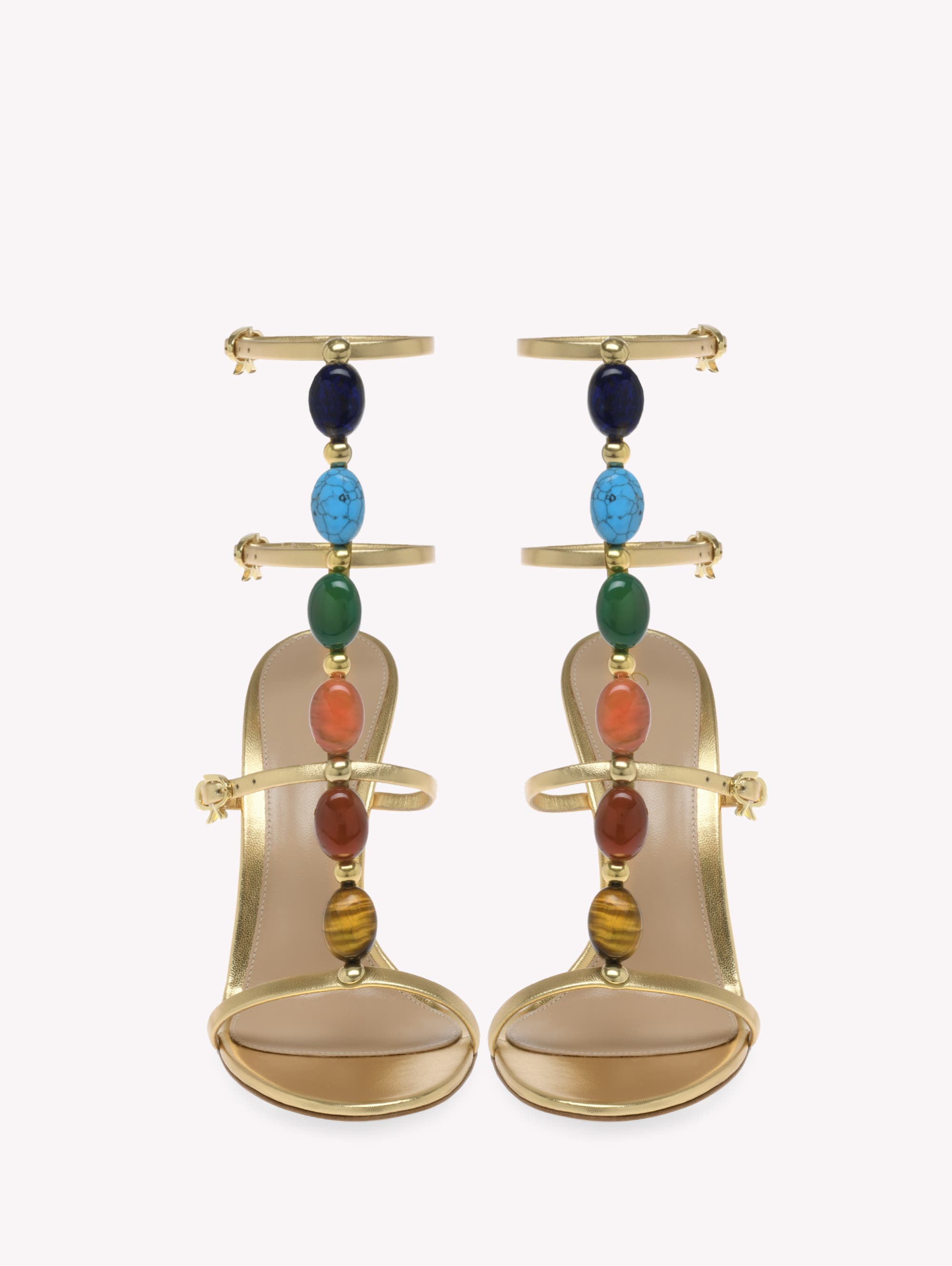 Gianvito Rossi Shanti Sandals, Alternate, color, Metallic Gold Nappa