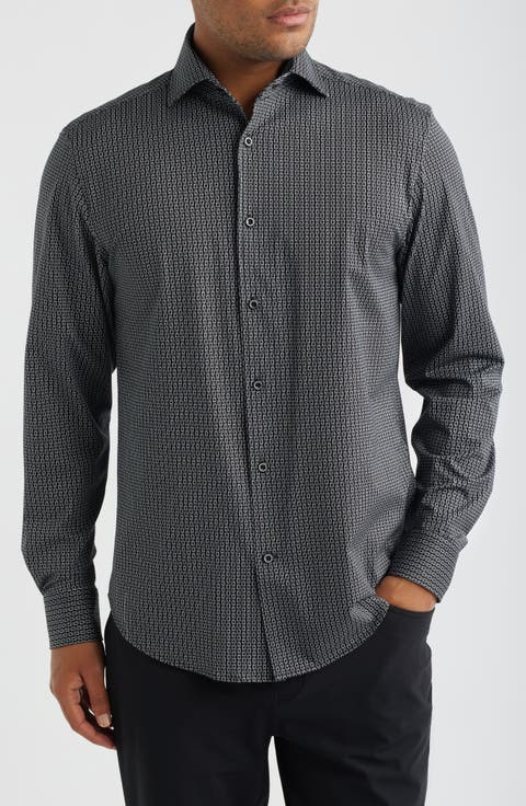Devon OoohCotton® Geometric Button-Up Shirt