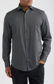 Bugatchi Devon OoohCotton® Geometric Button-Up Shirt