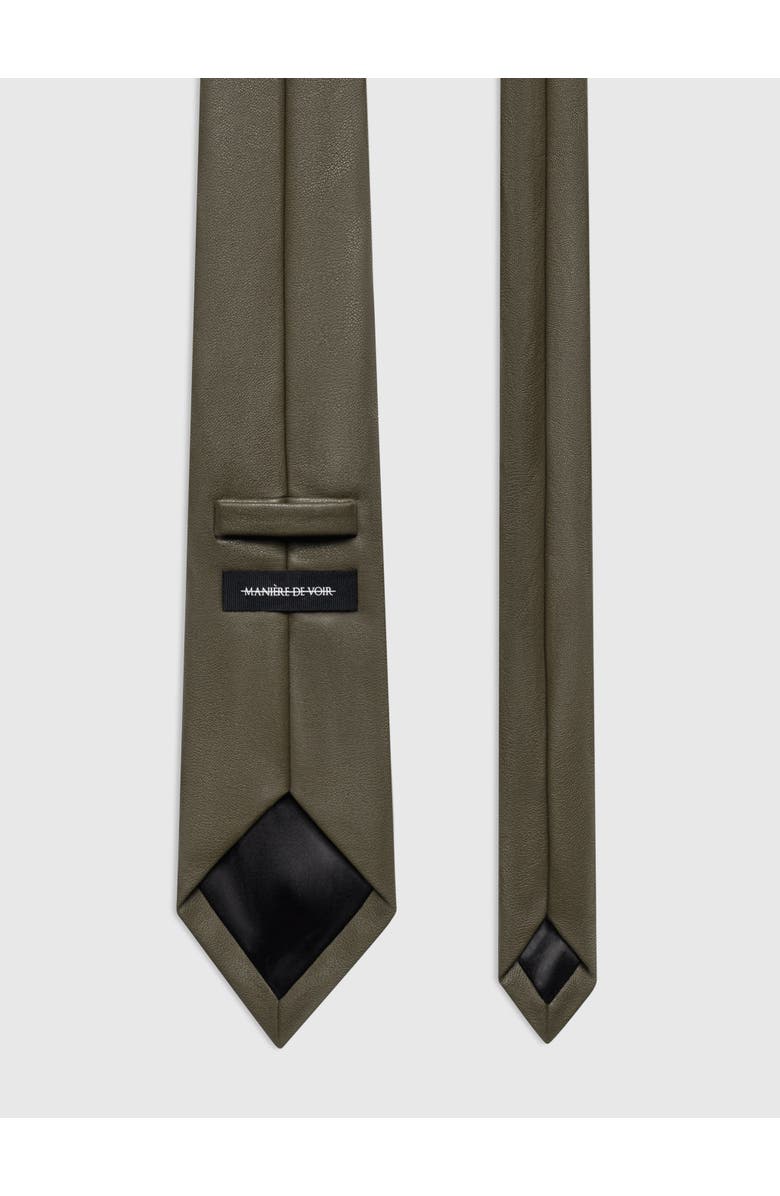 Manière De Voir Ash Leather Tie, Alternate, color, Dark Sage