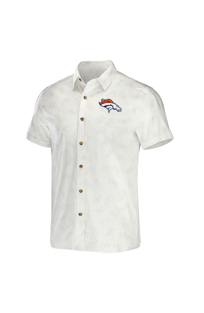 NFL X DARIUS RUCKER Men's NFL x Darius Rucker Collection by Fanatics White Denver Broncos Woven Button-Up T-Shirt, Alternate, color, 