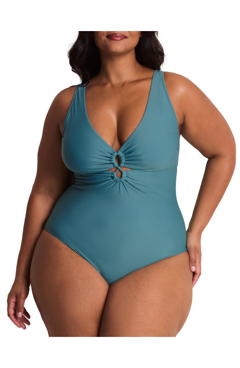 Adore Me Elizabeth Swimwear Smoothing One Piece, Main, color, Dark Blue