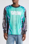 DIET STARTS MONDAY Flame Logo Detail Long Sleeve Top