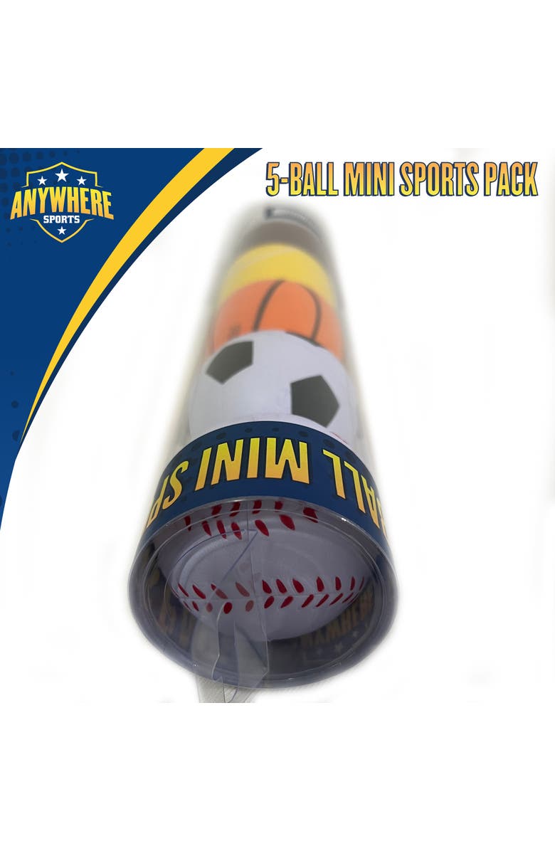 Anywhere Sports 5 Ball Mini Sports Pack | Soft Foam Balls For Kids 3+, Alternate, color, Multicolored