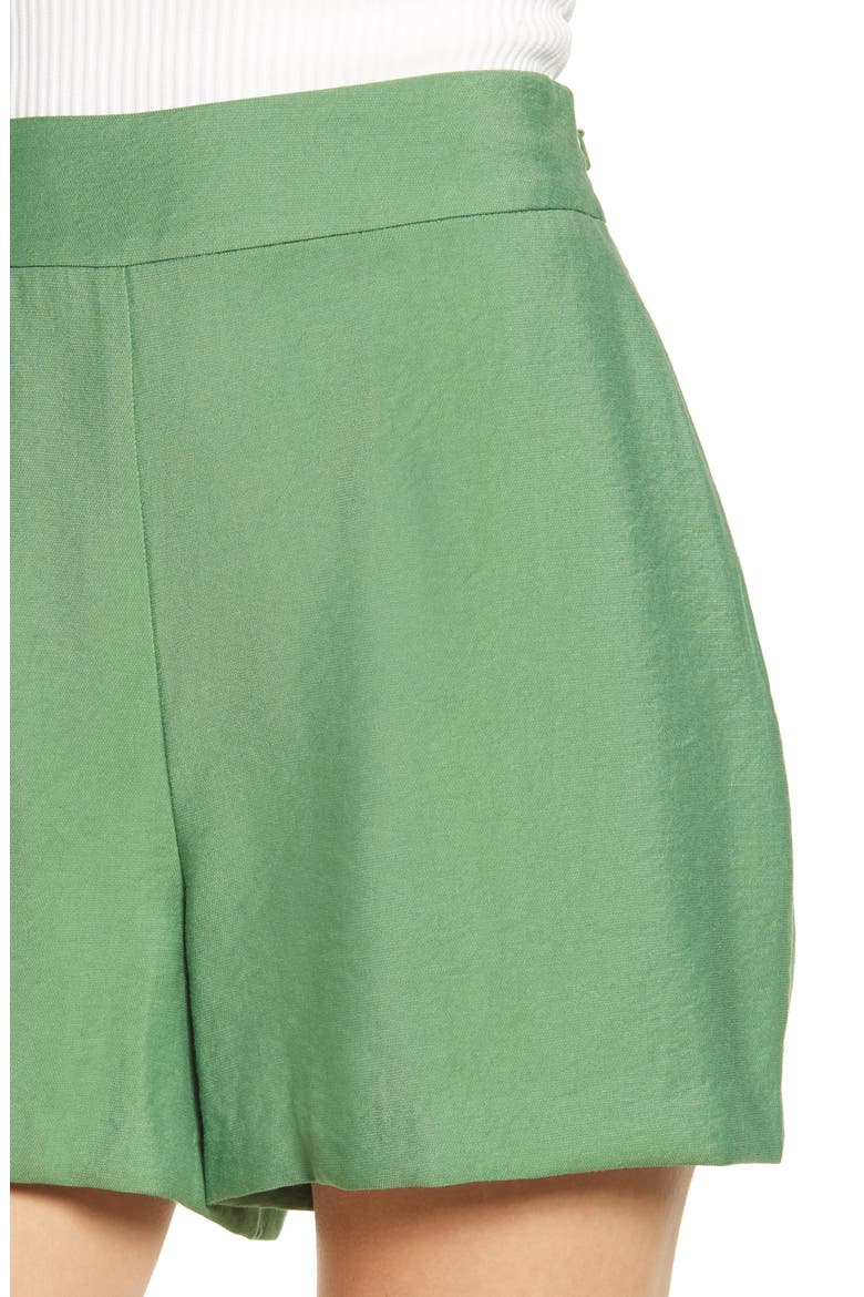 High Waist Shorts, Alternate, color, GREEN WILLOW