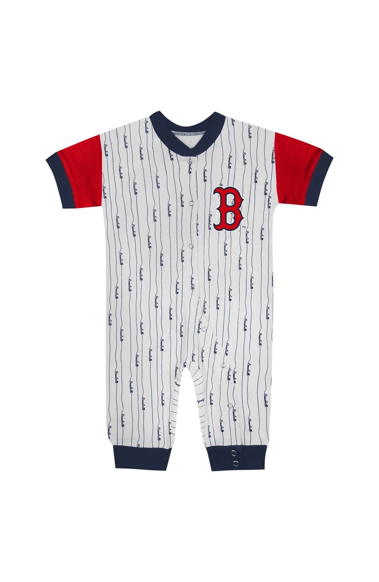 Outerstuff Newborn & Infant Fanatics Branded White Boston Red Sox Logo Best Series Full-Snap Jumper, Alternate, color,