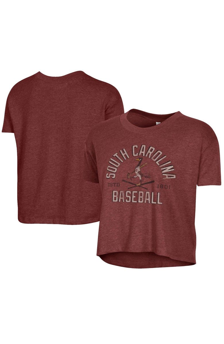 ALTERNATIVE APPAREL Women's Alternative Apparel Garnet South Carolina Gamecocks Baseball Headliner Cropped T-Shirt, Main, color, 