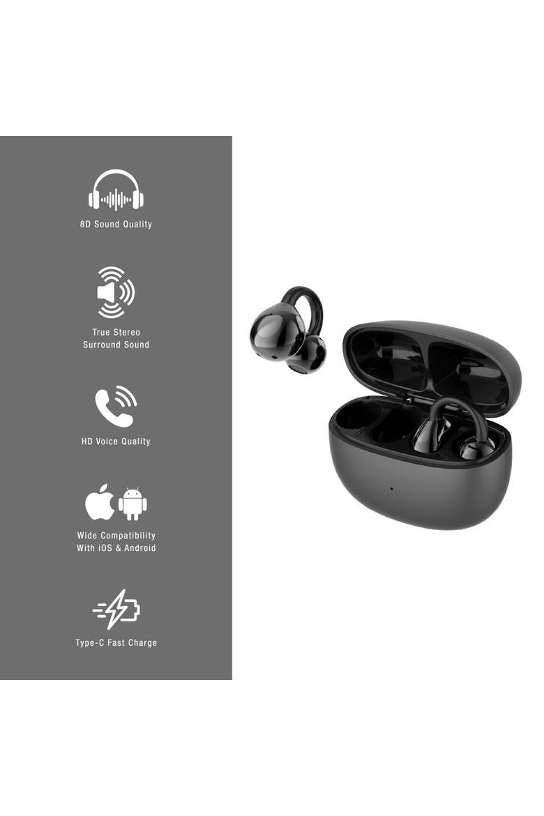 True Wireless Stereo Earbuds - Immersive Sound, Compact Design, All-Day Comfort, Alternate, color, Black