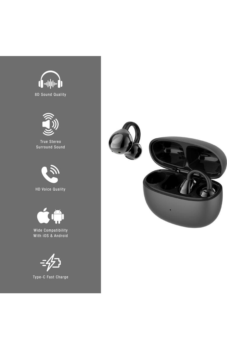PURSONIC Ultimate Travel Essentials Bundle - Wireless Earbuds, Purtag Tracker & Memory Foam Travel Pillow Set, Alternate, color, Black