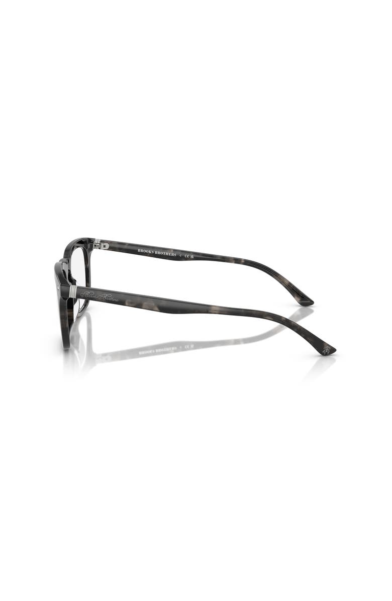 Brooks Brothers 53mm Rectangle optical glasses, Alternate, color, Tortoise/ Black