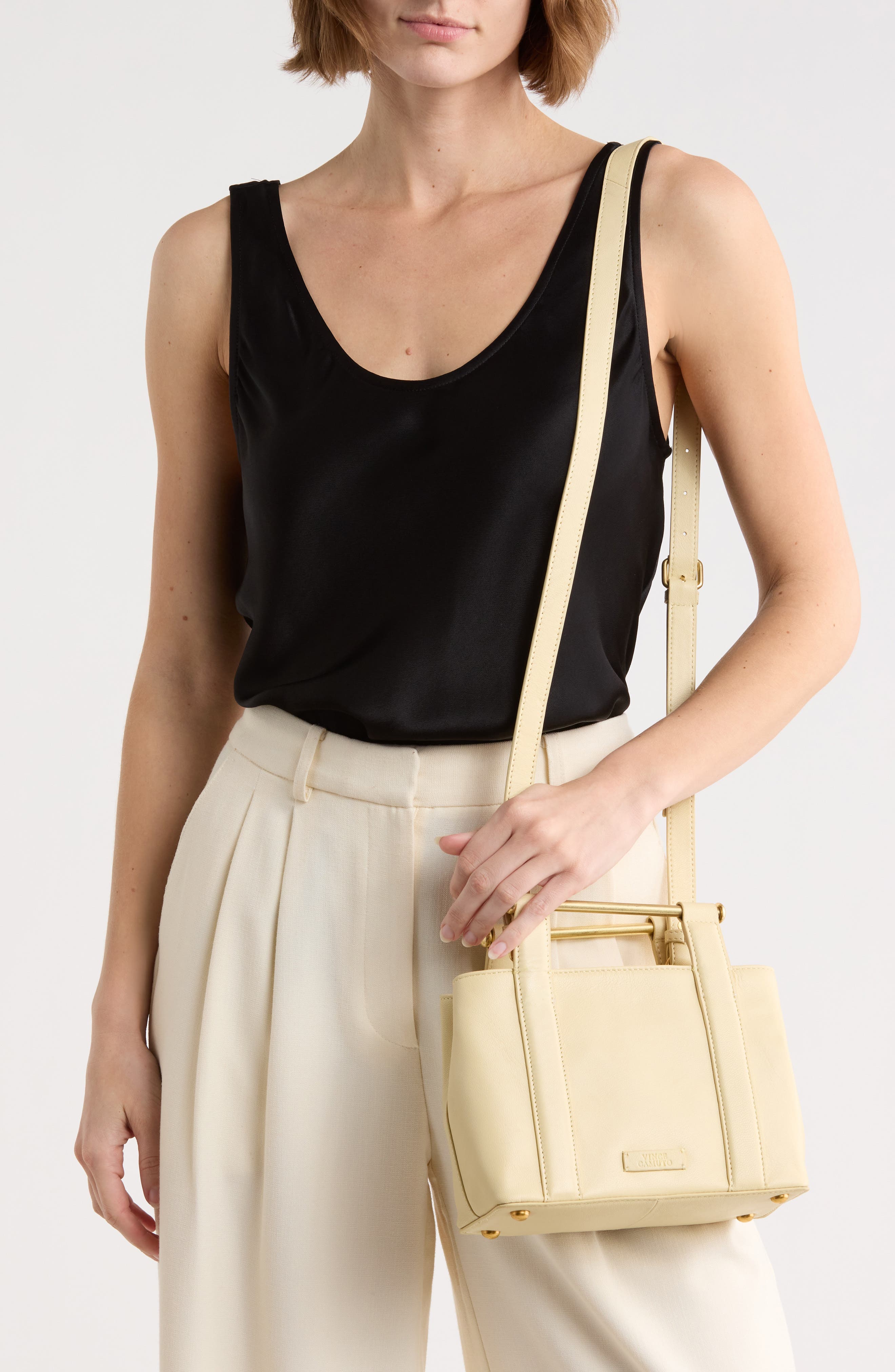 Jayda Leather Top Handle Bag, Alternate, color, YELLOW