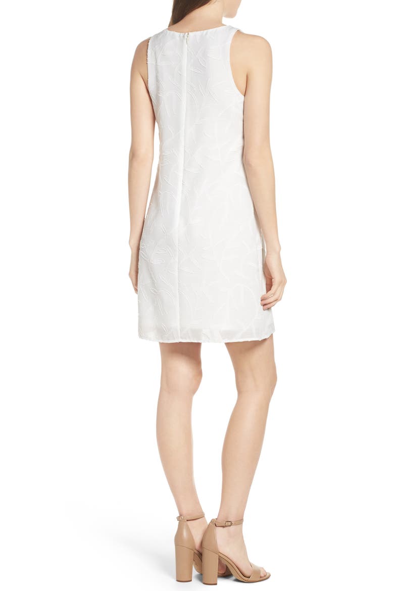 Clipped Jacquard Shift Dress, Alternate, color, IVORY