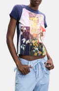 Desigual Floral Print Stretch Cotton T-Shirt