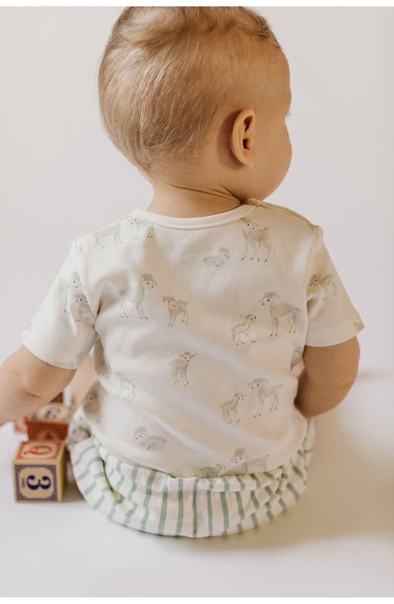 Pehr Follow Me Organic Cotton Bodysuit, Alternate, color, 