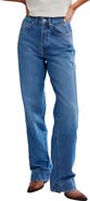 Free People Stick Around Slim Curve Relaxed Straight Leg Jeans