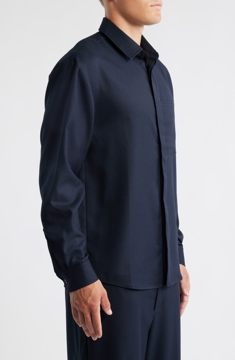 KROST Solid Navy Button-Up Shirt, Alternate, color, Dark Navy