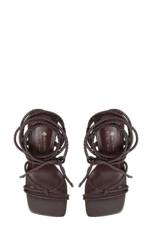 Call It Spring By Aldo Adriaana Ankle Wrap Sandal In Brown