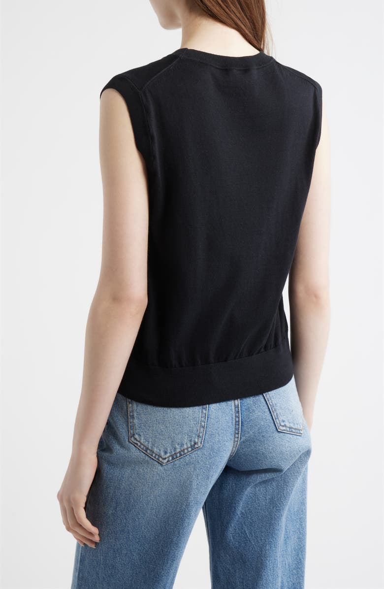 Mavi Jeans Pullover Cotton Sweater Vest, Alternate, color, Black