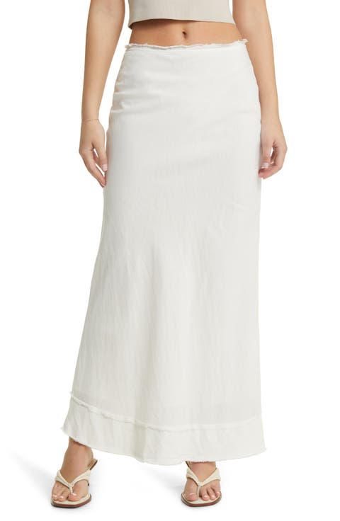 Cotton & Linen Maxi Skirt