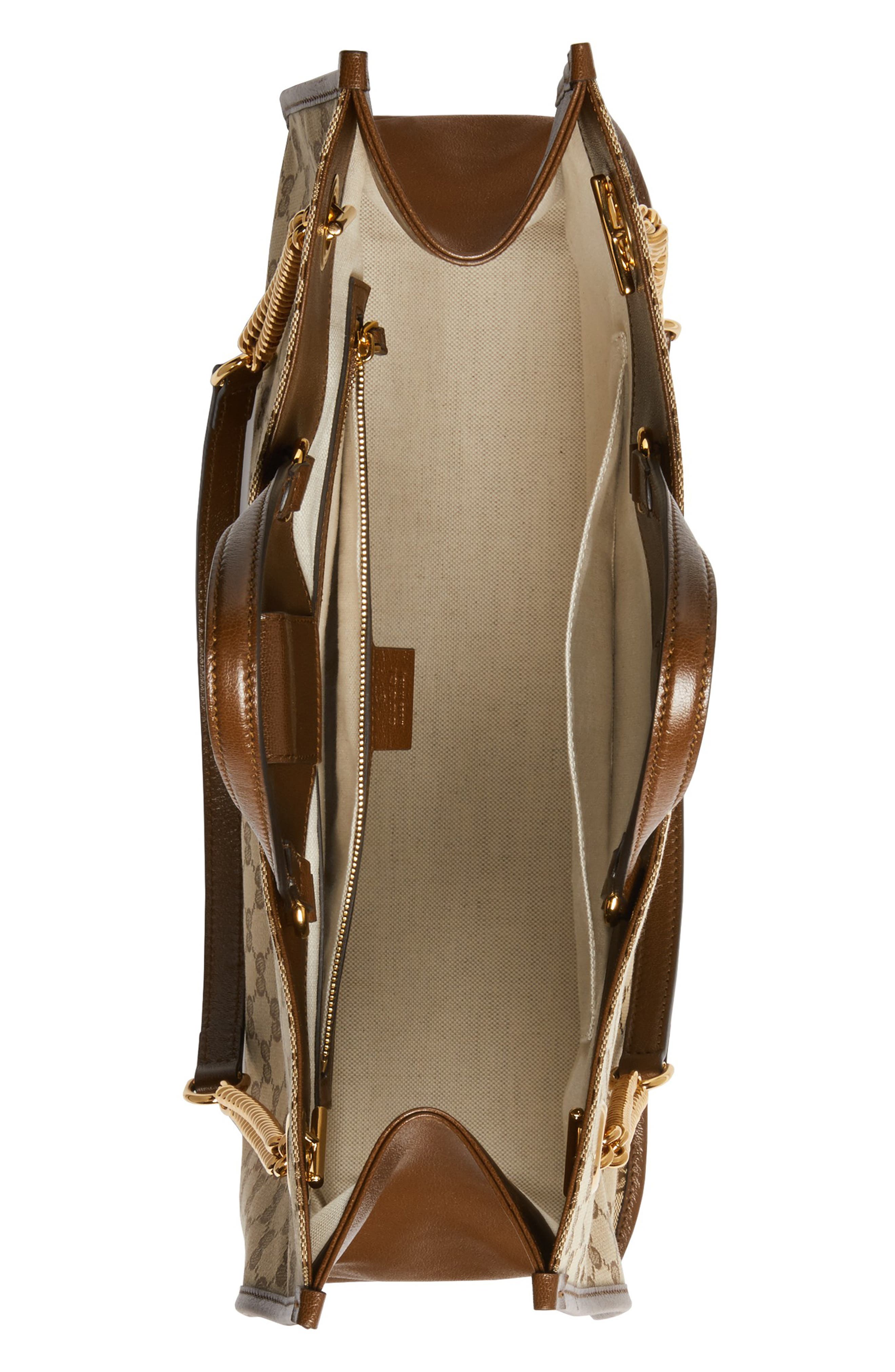 Large 1955 Horsebit Original GG Canvas Convertible Tote, Alternate, color, BEIGE EBONY/ BROWN SUGAR