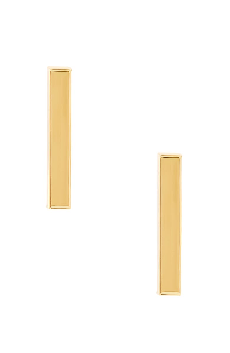 Frankie & Zoe 14K Gold Bar Stud Earrings, Alternate, color, 