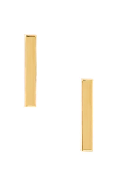 Frankie & Zoe 14k Gold Bar Stud Earrings In Yellow Gold