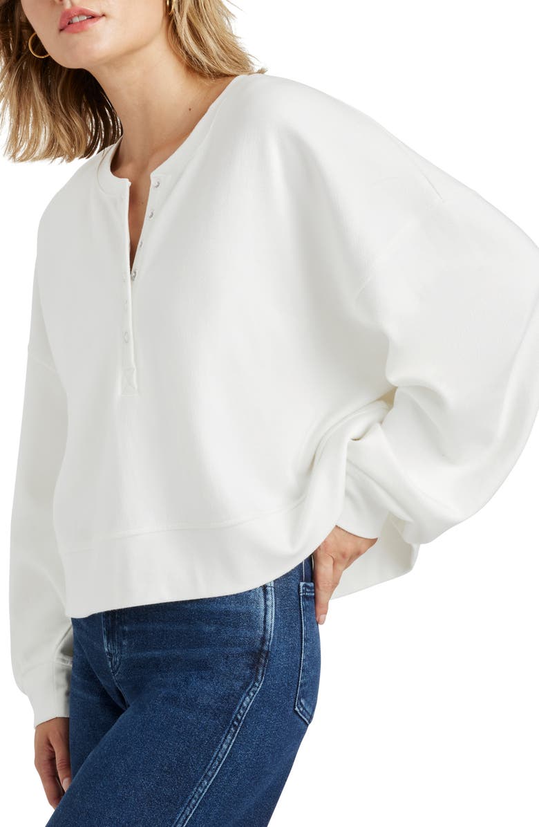 Splendid Henley Balloon Sleeve Sweatshirt, Alternate, color, 