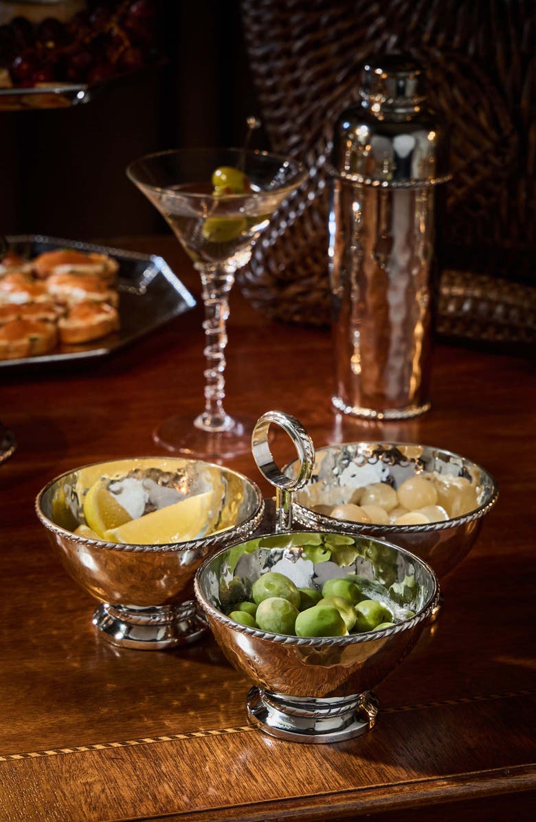 Juliska Graham Triple Cocktail Bowl, Alternate, color, Silver