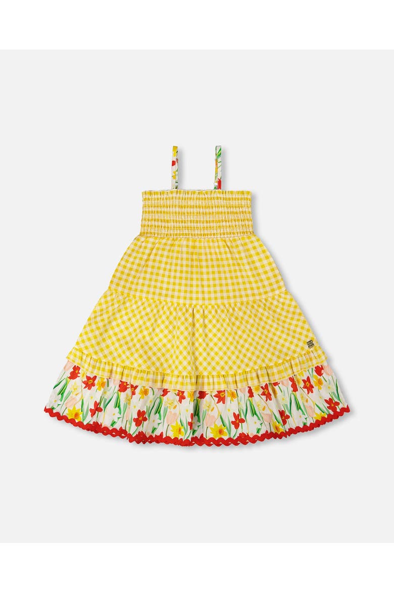 Sleeveless Daffodil Gingham Sundress, Main, color, Yellow Gingham
