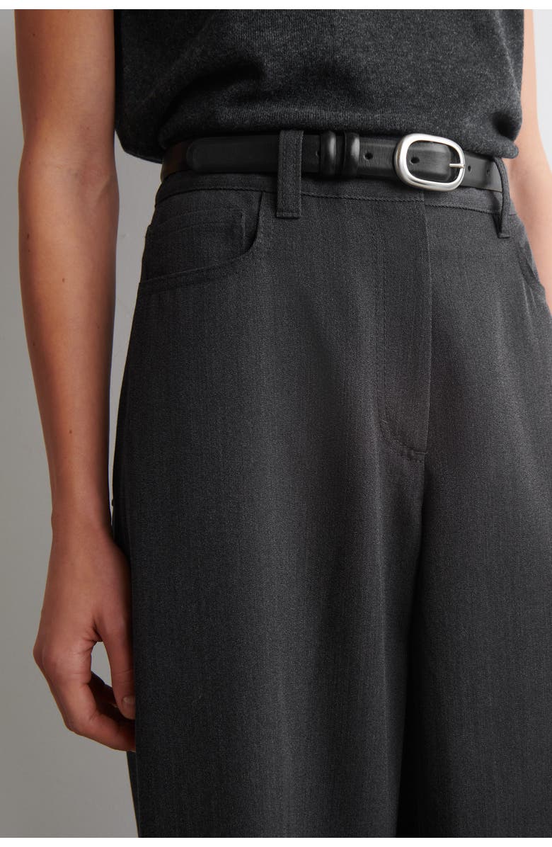 COS Regular Wool-Blend Wide-Leg Pants, Alternate, color, Black