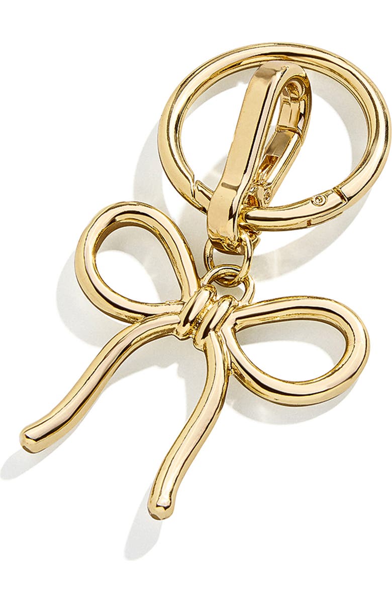 BaubleBar Bow Bag Charm, Alternate, color, Gold