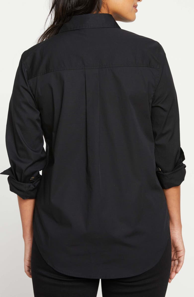 Universal Standard Elbe Stretch Poplin Shirt, Alternate, color, 